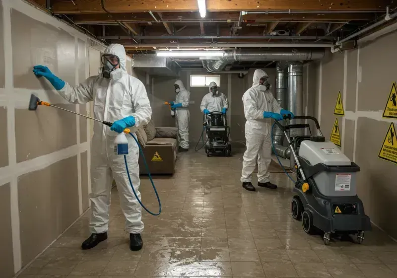 Basement Moisture Removal and Structural Drying process in Krugerville, TX